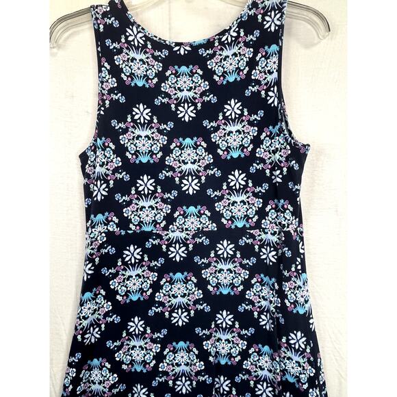 Talbots Knit Jersey Maxi dress in blue floral, size S - Picture 6 of 7